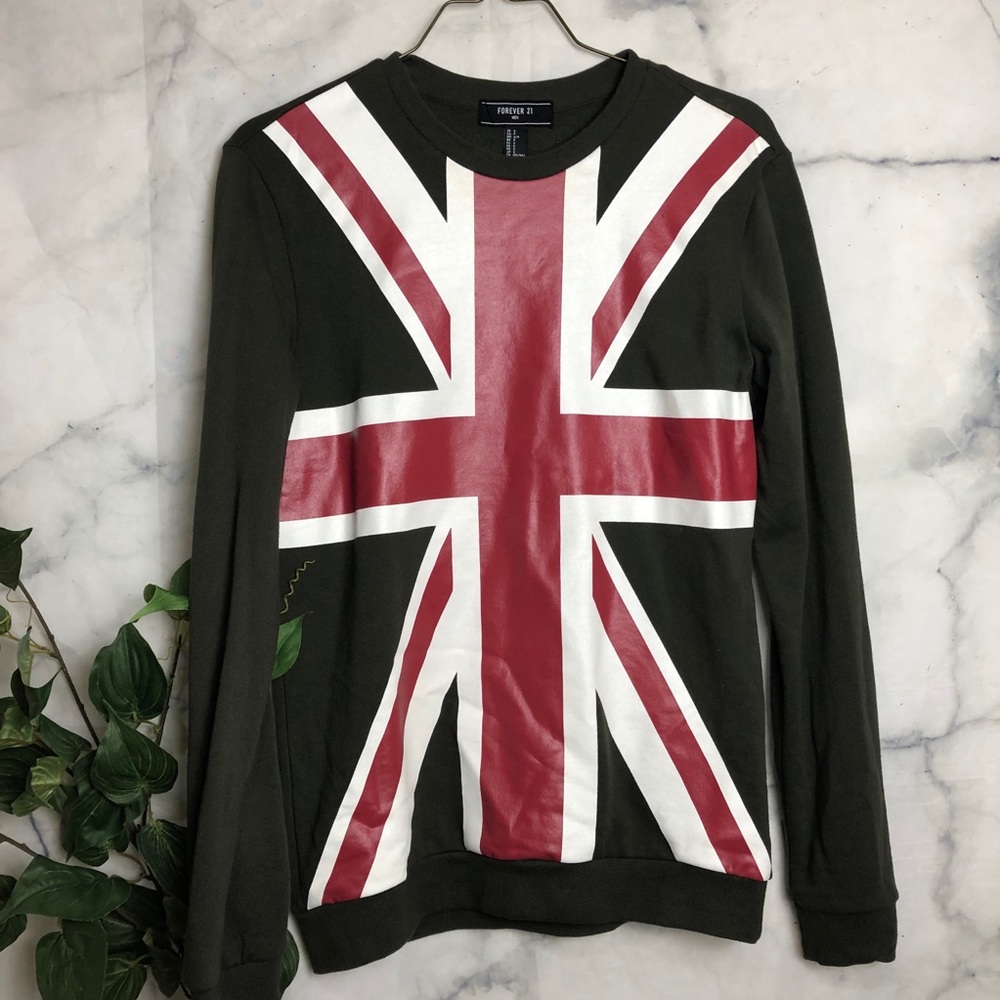 Forever 21 London flag sweatshirt size s
